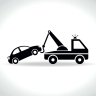 A crane and a car on a platform and Nissan tow Azadi in Qazvin