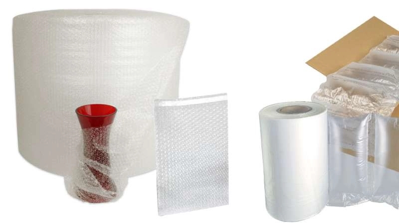 Production of industrial cellophane bubble shock absorber plastic by Aram Noor Cooperative in Isfahan