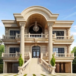 Mazandaran Iranian stonework, Roman and classical facade design in Ghaem Shahr