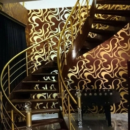 Jalili steel fence, staircase and balcony fence and bank protection in the middle
