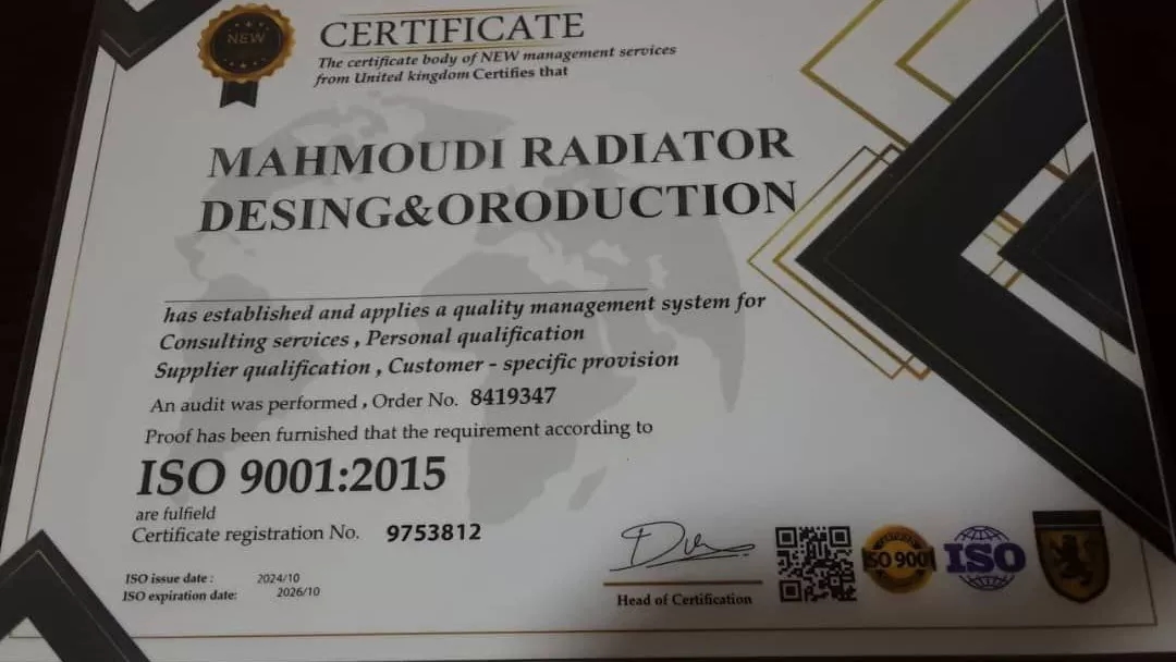 Kian radiator, Mahmoudi car radiator services in Rabat Karim