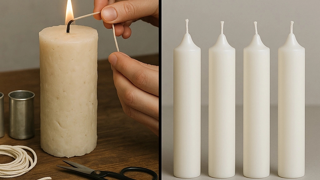 Comparison of handmade candles with factory candles Comparison of handmade candles with factory candles