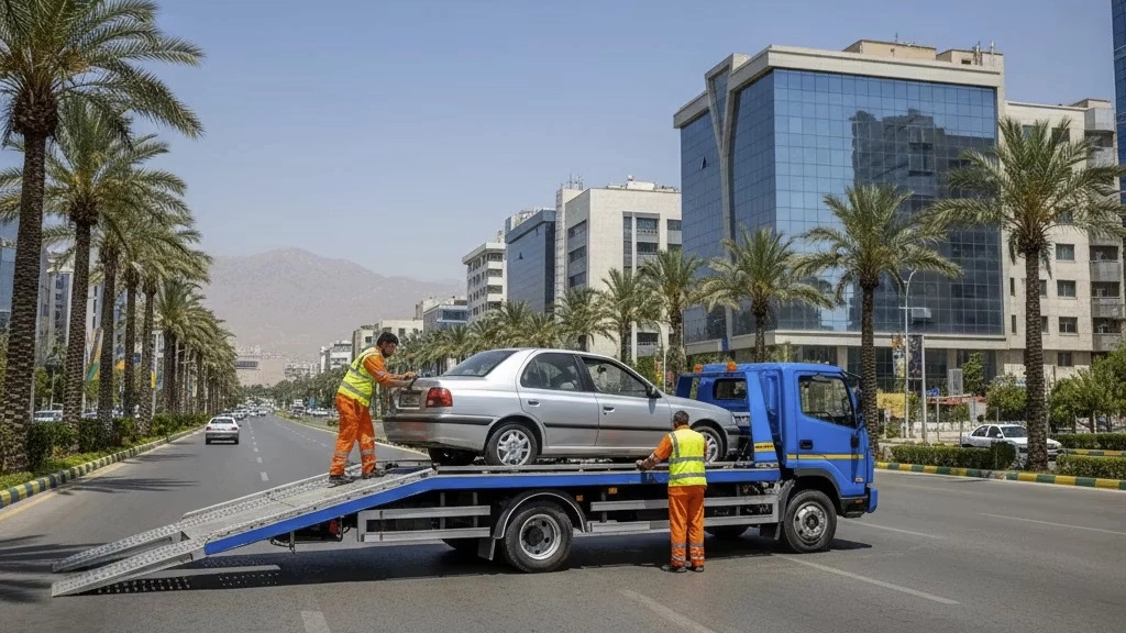 خدمات القطر على جادة جمران، شيراز، إغاثة سريعة وموثوقة سهرانورد 09170055568