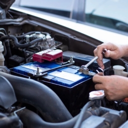 Fin car battery store