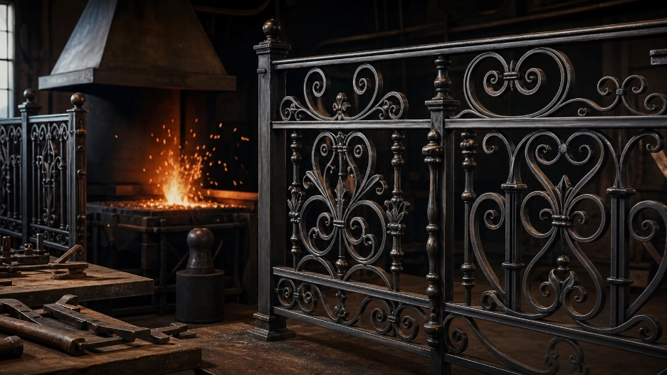 Production of wrought iron fence in Isar town of Urmia Production of wrought iron fence in Isar town of Urmia
