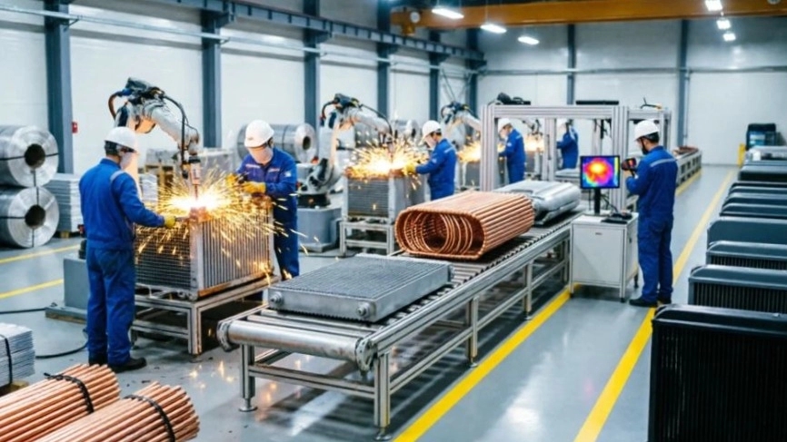 Production of industrial radiators for factories in Qom