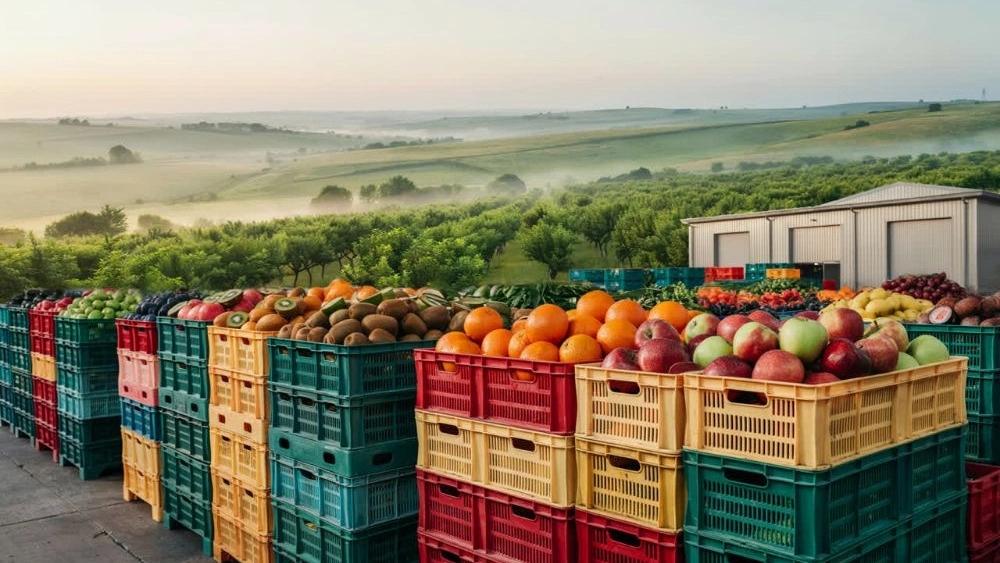 Qolipour Plast Chobar Company, fruit sorting and basket making cold storage in Talash Gilan