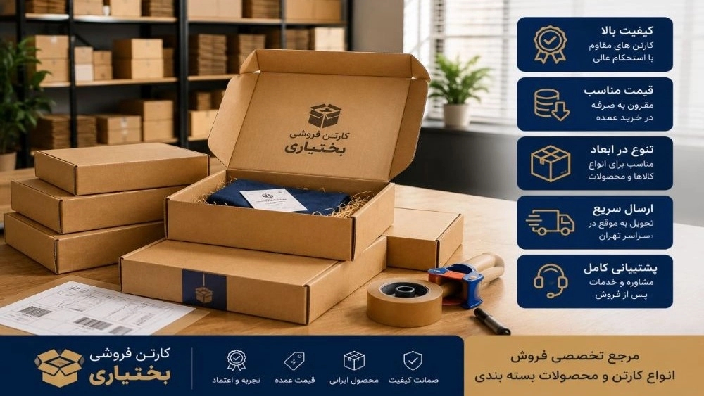 Wholesale purchase of cheap postal cartons in Tehran
