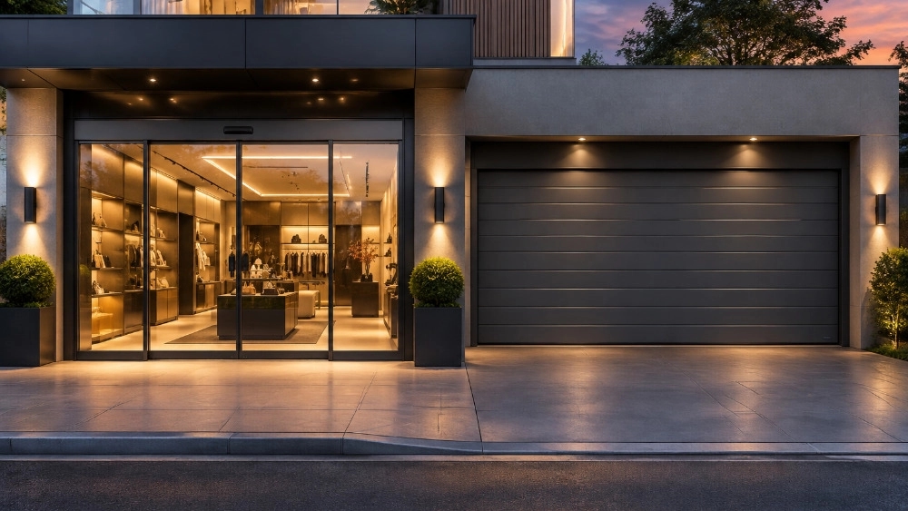 Construction of automatic garage doors and shops in Damavand