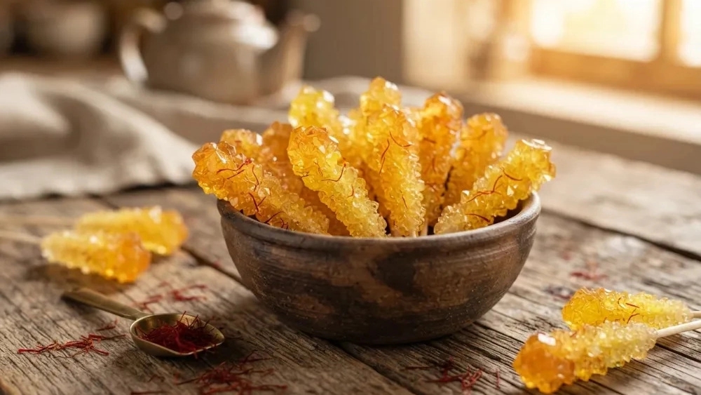 Special saffron lollipop, a suitable choice for serving and selling