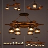 Modern wooden chandelier in Tehran