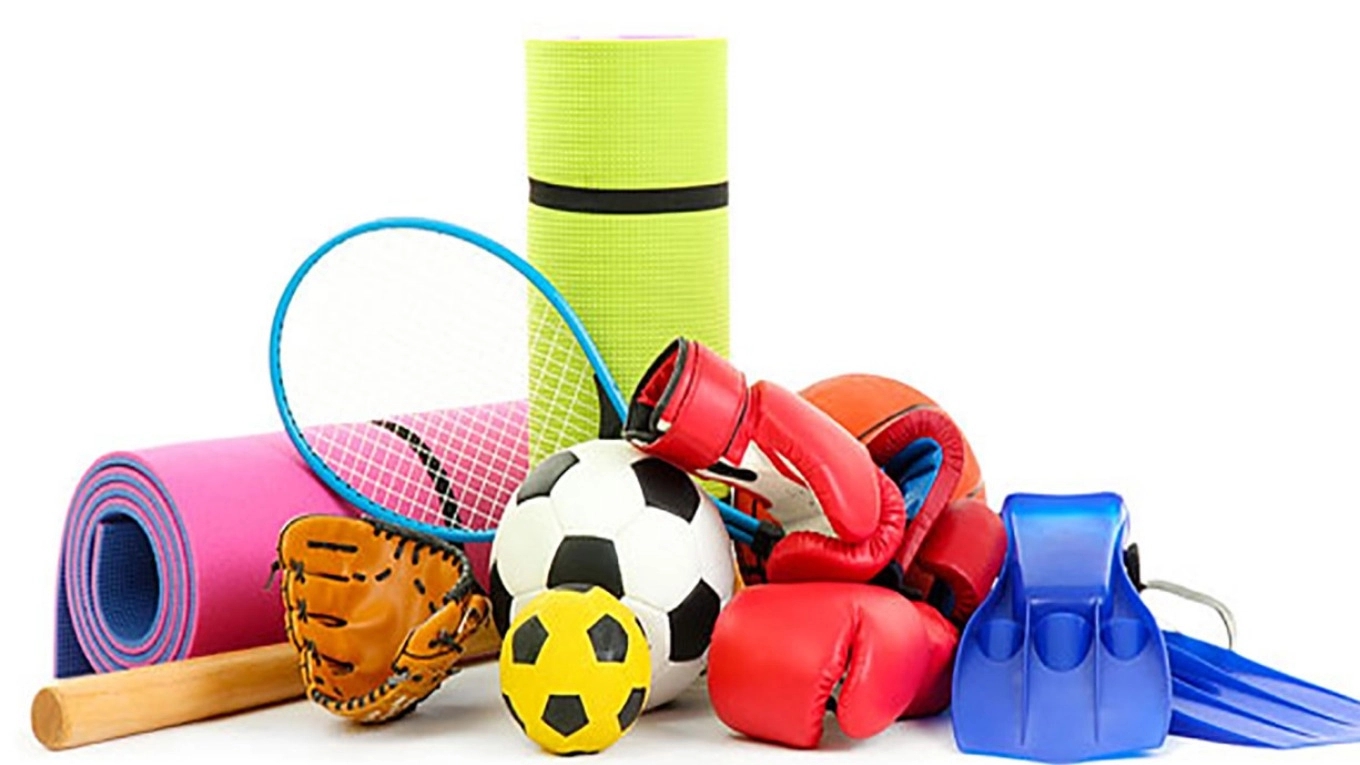 All kinds of sports equipment