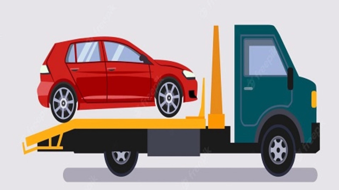 Hamid's towing truck in Haji Abad and Bandar Abbas