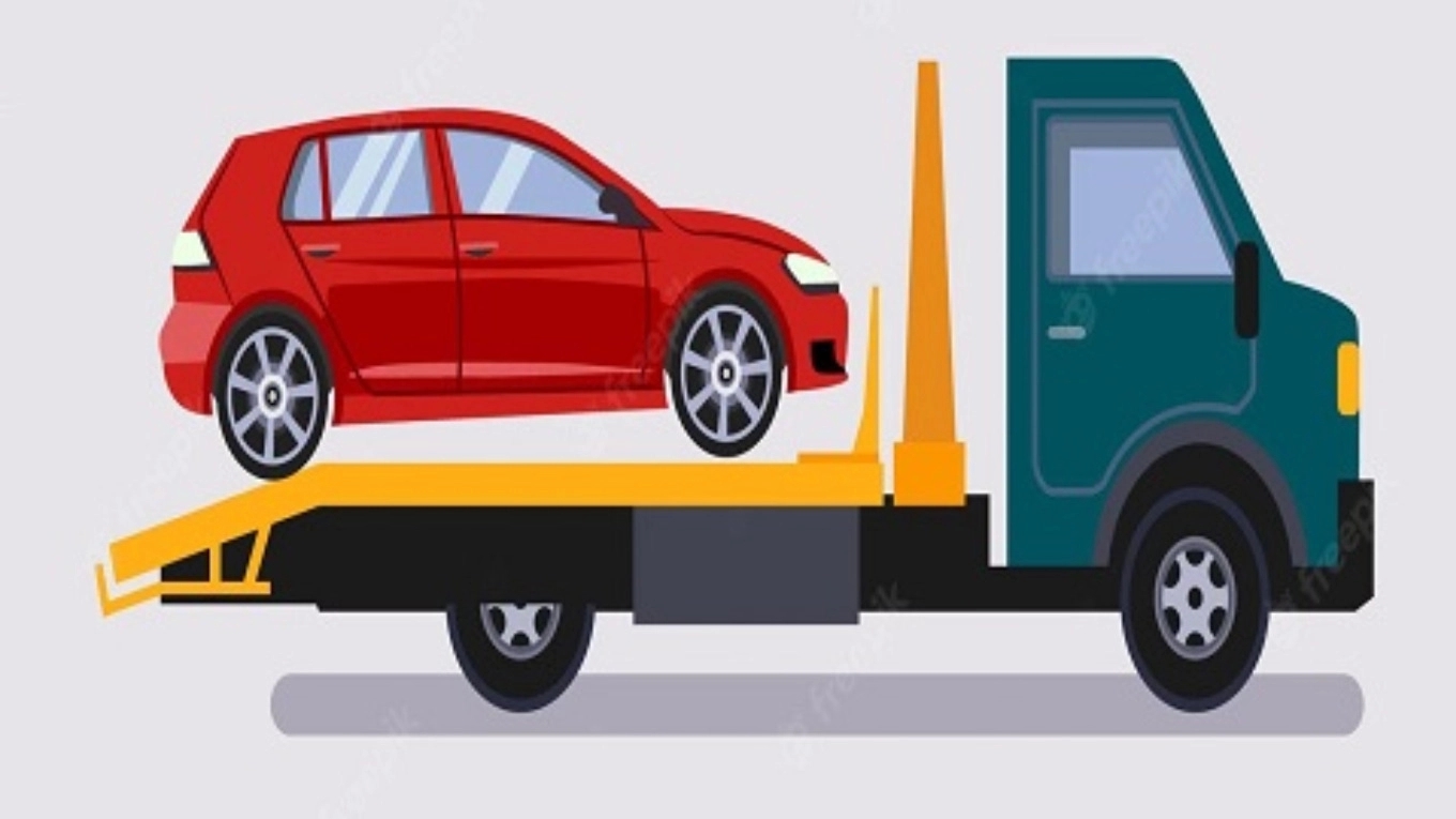 Hamid's towing truck in Haji Abad and Bandar Abbas