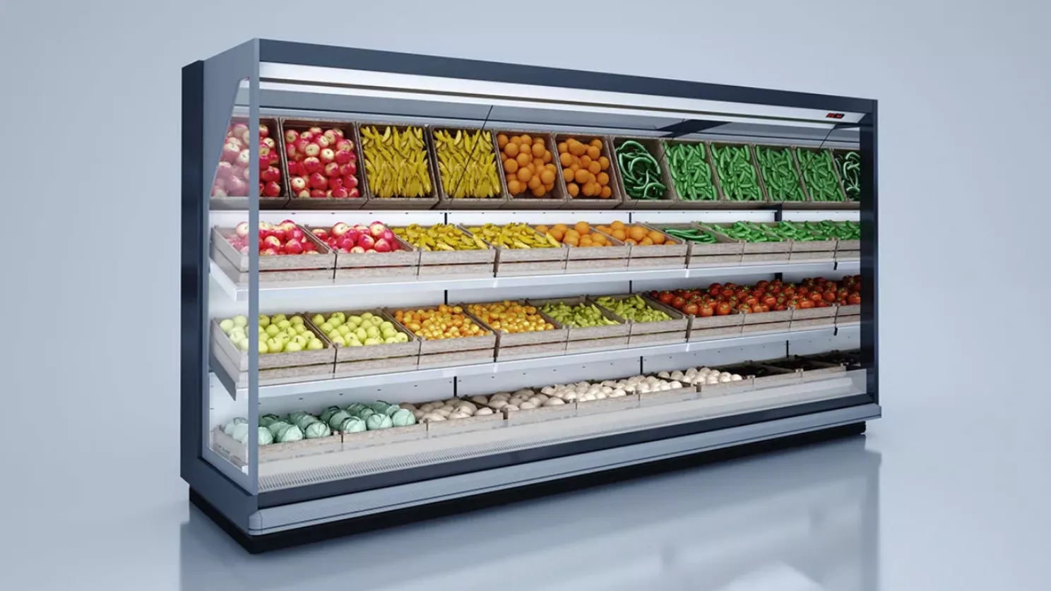 What is the reason for not cooling the showcase refrigerator?