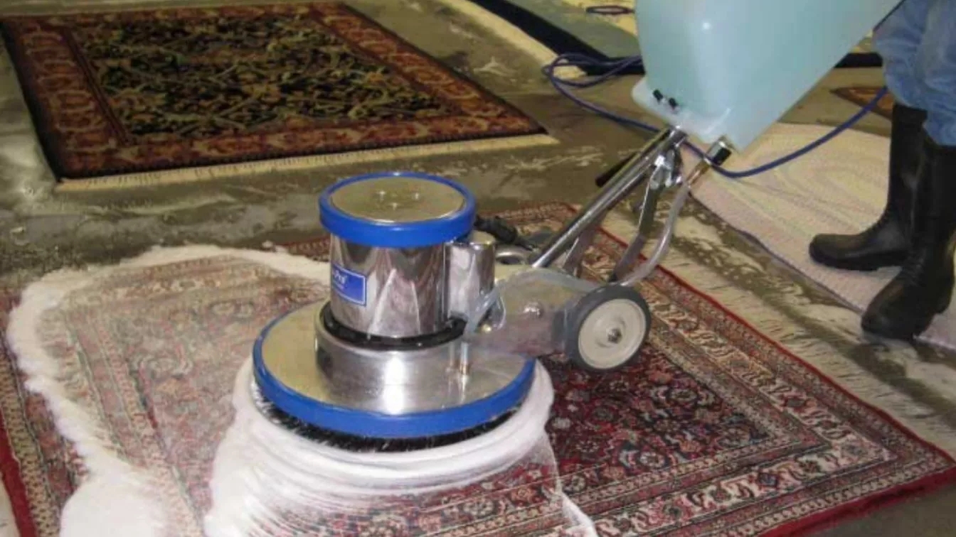 The steps of washing a handmade carpet