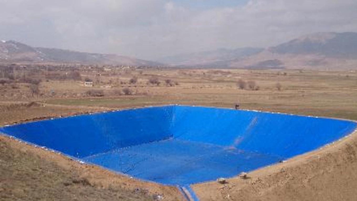 Construction of Shirmardi geomembrane agricultural pool in Isfahan and Ahvaz