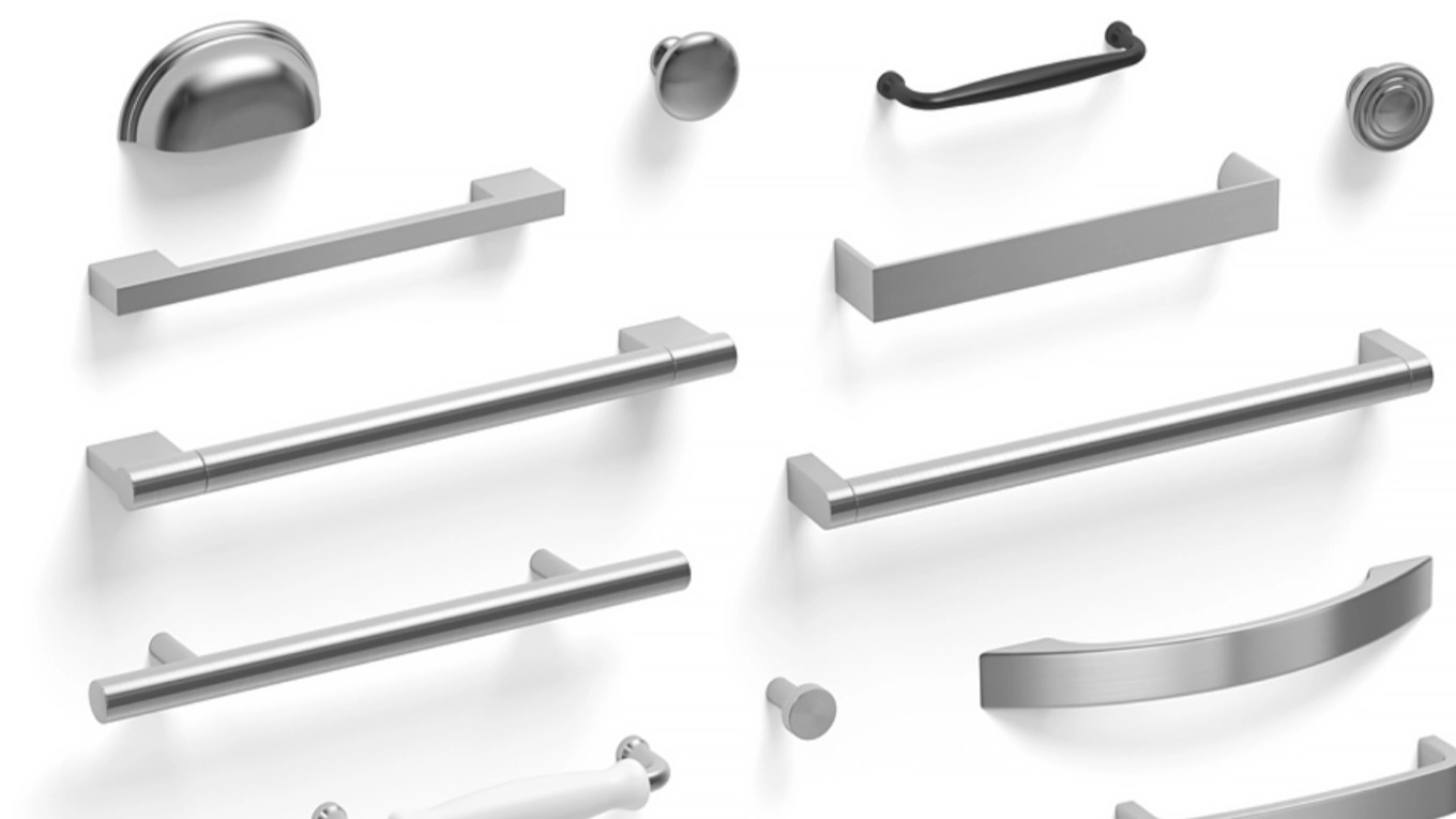 Selection of kitchen cabinet handles