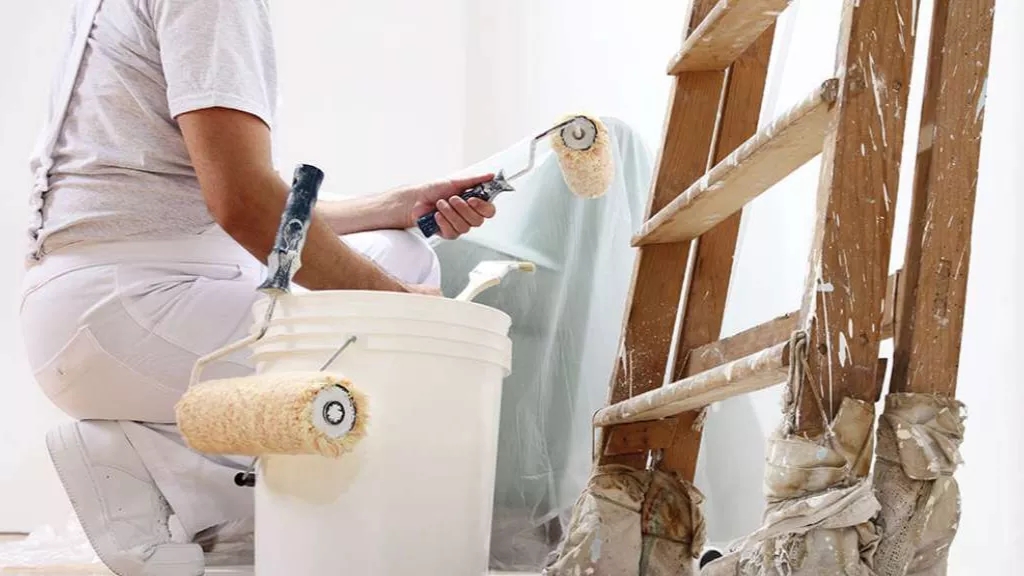 The steps of painting the building