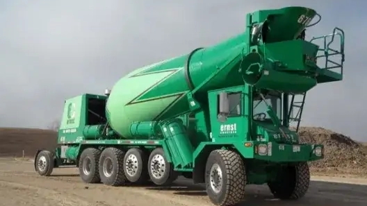 How does a concrete mixer truck work?