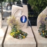 Tombstone and modern agate stonework in Tehran