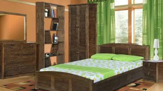 Buy a wooden double bed set