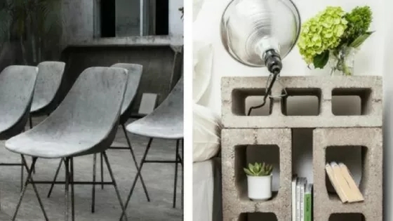 Using concrete in decoration and concrete accessories