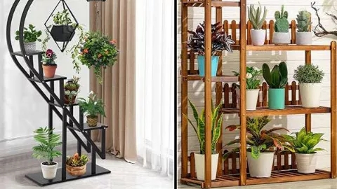 Wooden or metal flower stand?