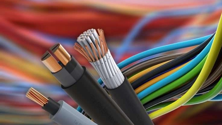 What metal is the electric wire and cable made of?