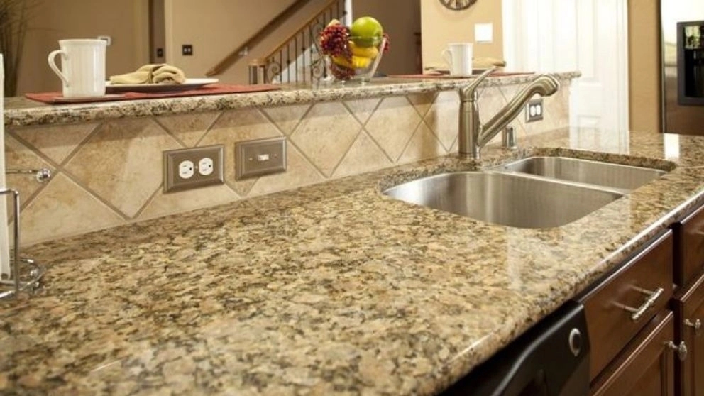 All kinds of stones on kitchen cabinets
