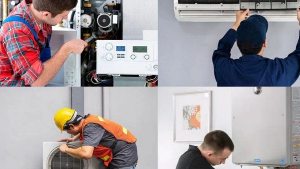 What is the cause of water leakage from the package and air conditioner?