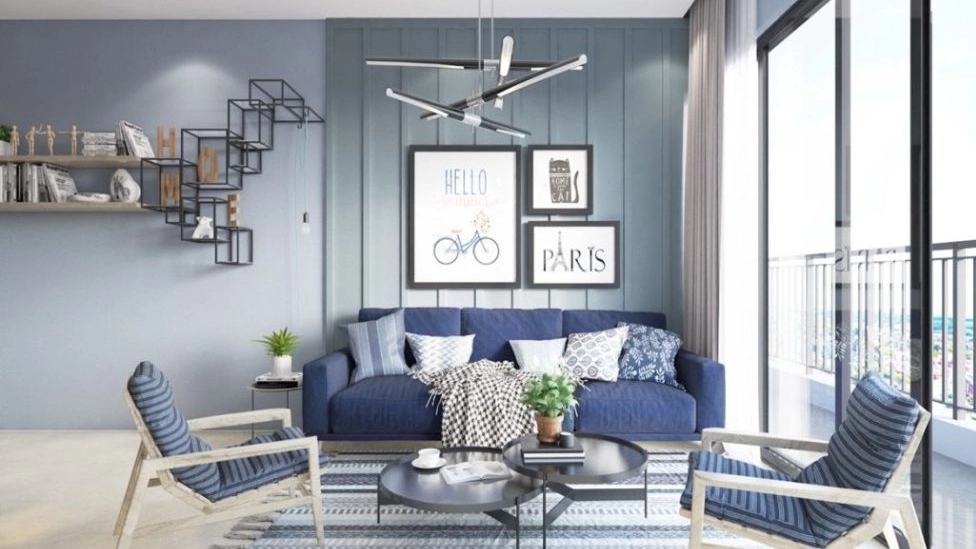 The psychology of blue color in home interior decoration design
