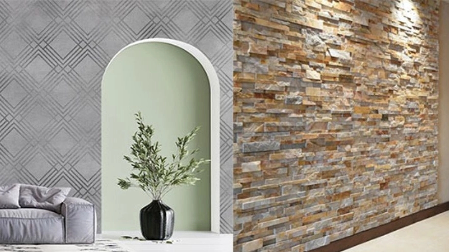 Is antique stone better or wallpaper?