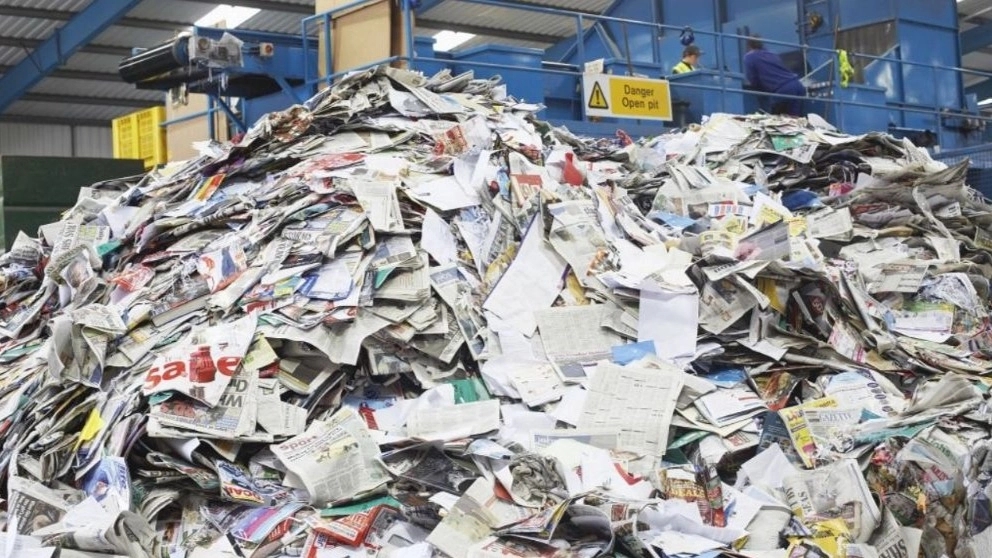 Paper and cardboard waste in industries