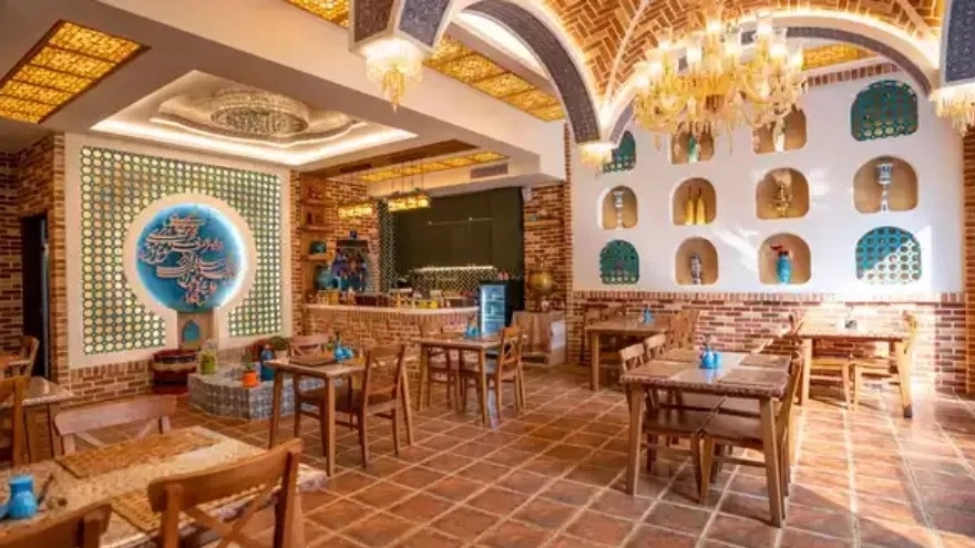 Interior design of a traditional restaurant