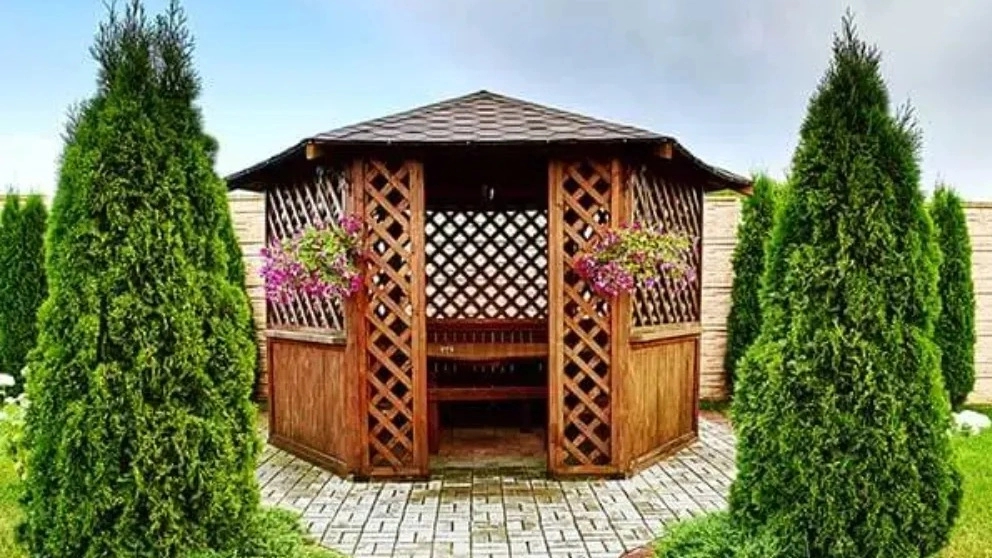 Various elements of gazebo design and construction