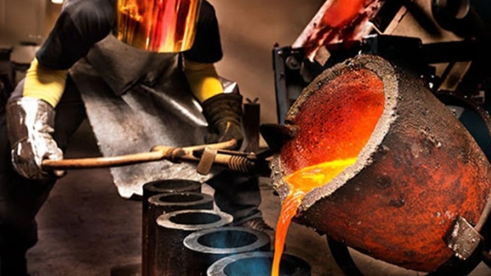 How is the casting of cast iron parts done?