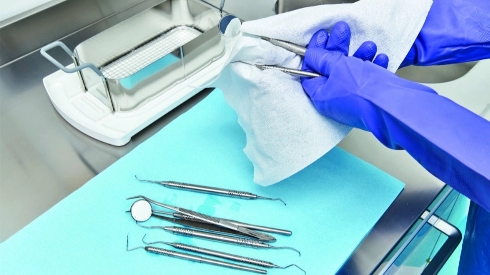 How is dental equipment sterilized?