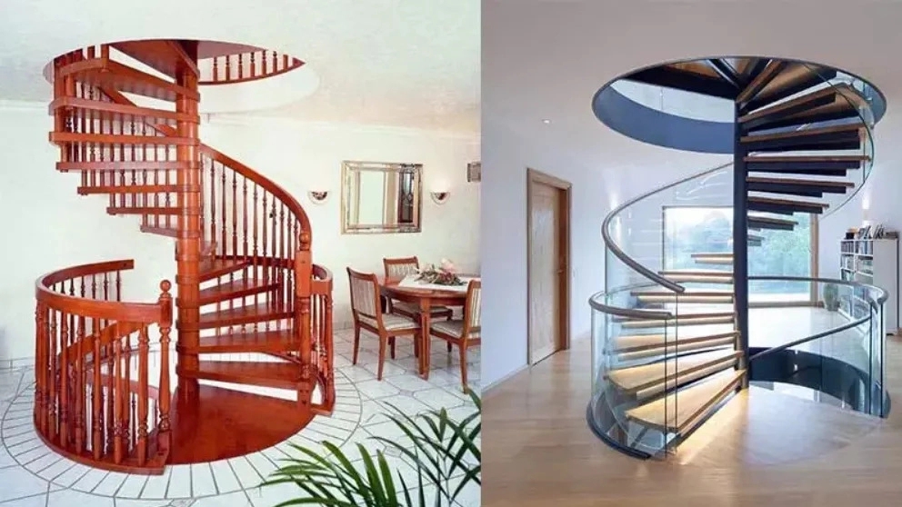 Features of spiral stairs