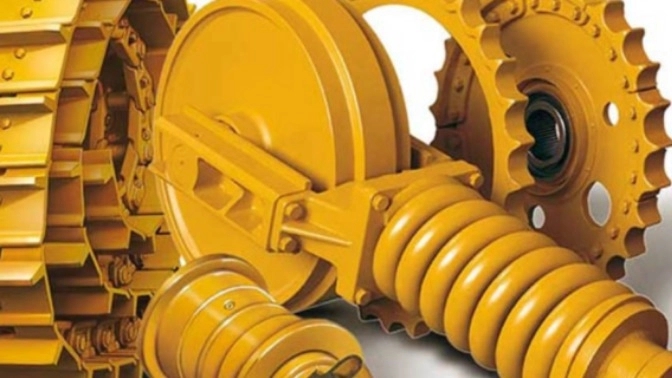 Engine parts of road construction machinery