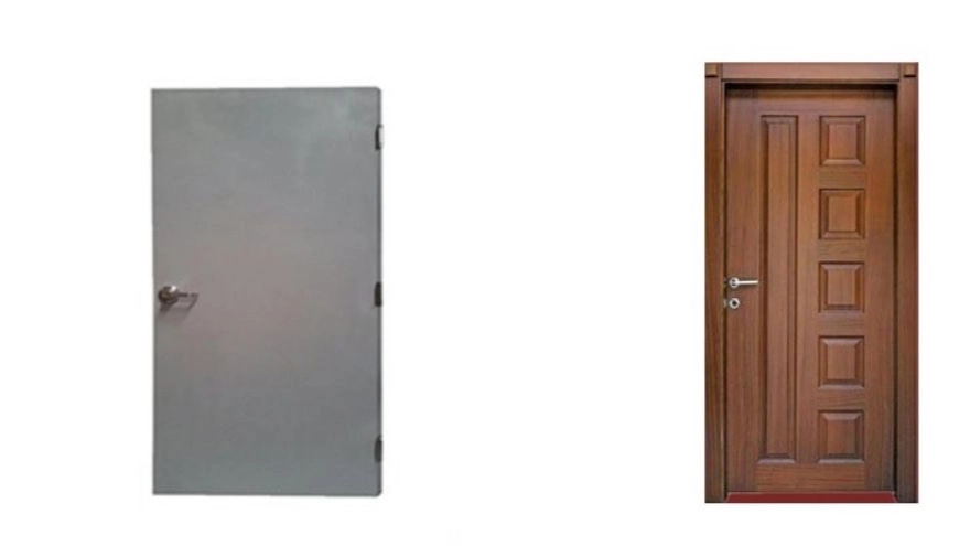 Comparison of wooden and metal doors
