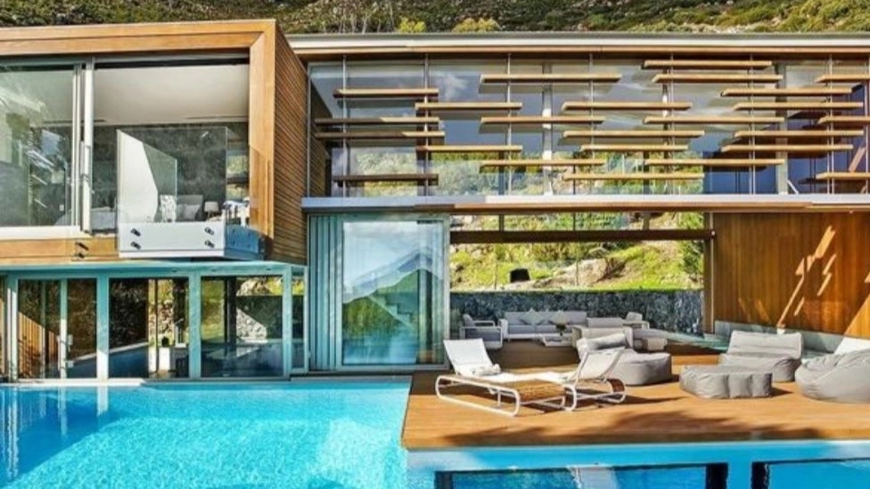 Features of the facade of a modern villa