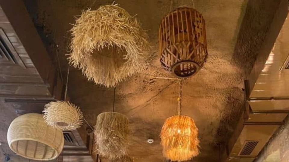 Ariel wooden chandeliers in Shiraz
