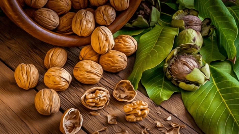 Sale of walnuts in Toisarkan, Hamadan