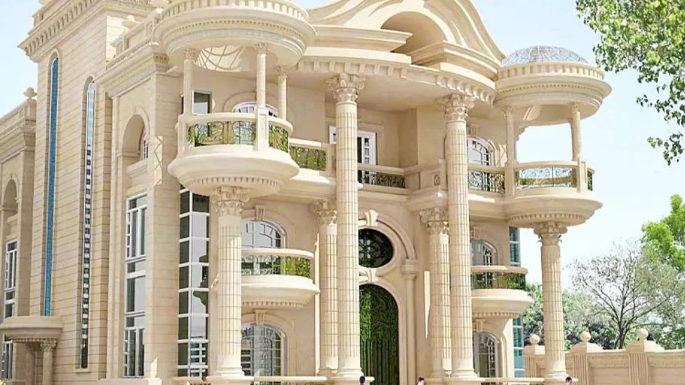 Implementation of Rahimi stone and ceramic Roman facade in Qom