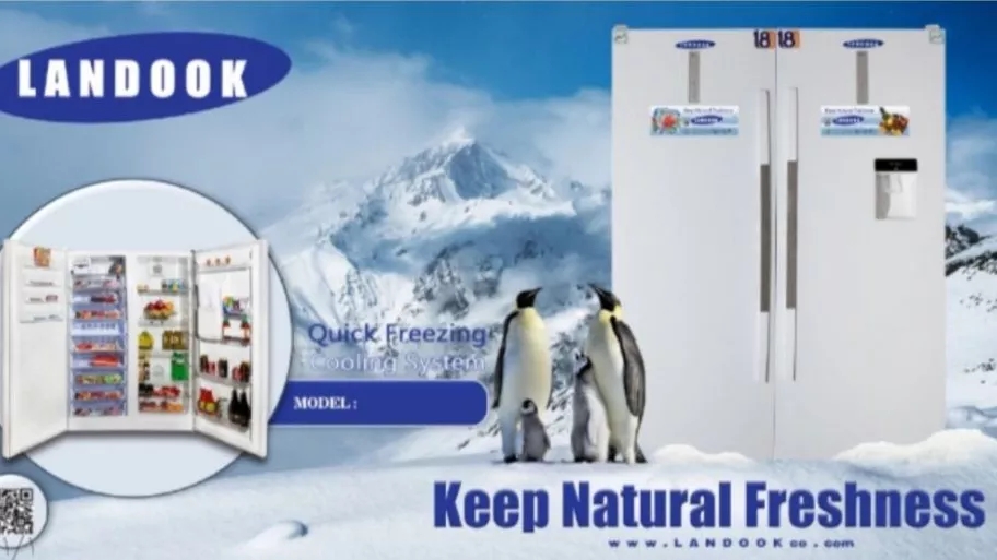 Landok twin handle fridge freezer