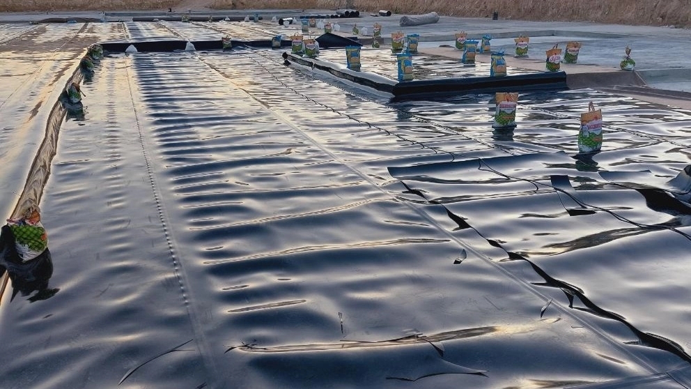 Installation of Kish geomembrane insulation