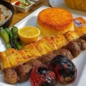 Traditional restaurant and outdoor food in a tent in Mashhad
