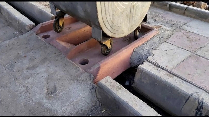 Production steps under the concrete tank