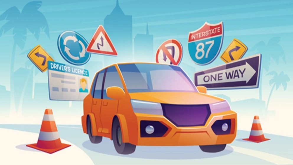 Steps of driving training in order